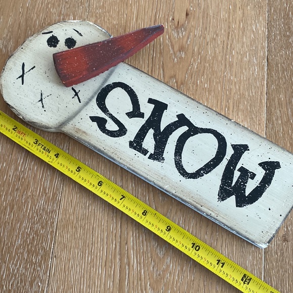 SNOWMAN SNOW wood sign CUTE ⛄️ - Picture 5 of 8